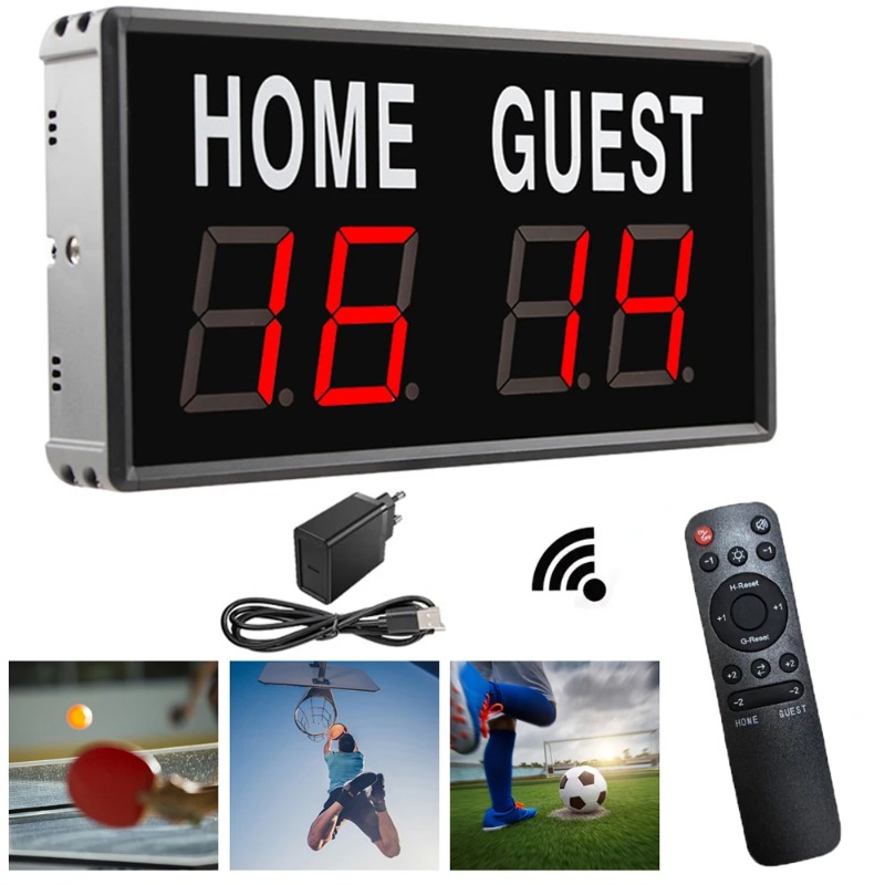 Table Tennis Scoring - 4-Digit LED Electronic Scoreboard Score Keeper