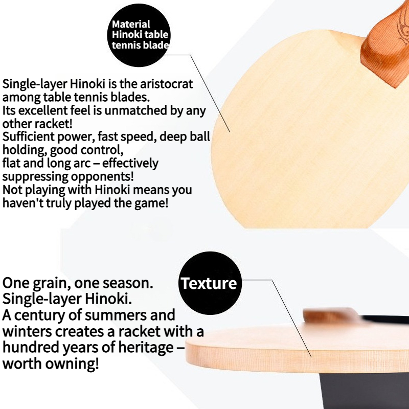 Shenlongmu 1-Ply Hinoki Table  - Table Tennis In Chinese review and price
